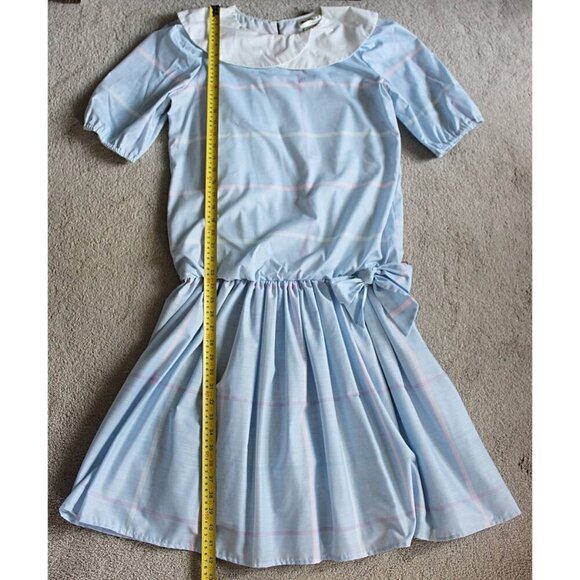 Vintage 80s You Babes II - Nostalgic Drop Waist Dress, Mission Collar, UNWORN - Picture 7 of 9